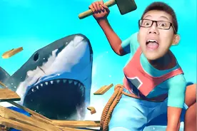 Raft海上漂流生存 遇到狂风暴雨被鲨鱼追击！鲤鱼Ace解说视频封面