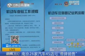 上牌无需跑断腿！南京26家机动车4S店可“带牌销售”图片