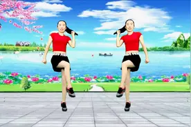 凤凰传奇经典《天蓝蓝》广场舞，轻松欢快，舞步简单时尚真好看！