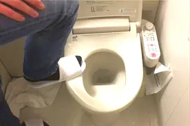 上厕所都不需要卫生纸了，只需要按开关就会自动清洗，还能选温度