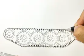 画一幅二战德国坦克，重点都在画底盘，底盘画完就快结束了