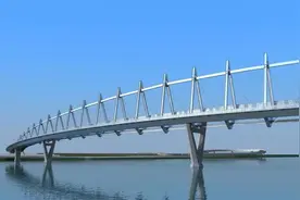 好消息：太原又一座汾河人行景观桥“汾河之冠”将在9月份完工！图片