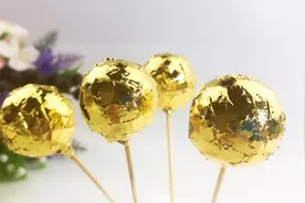 黄金棒棒糖见过吗？教你2步制作，王者金棒棒糖