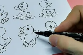 教你画6款可爱的小鸭简笔画，手把手教会你，学会就不用上培训班视频封面