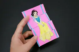 很好玩的白雪公主魔术翻，简单有趣还能变脸，暑假创意手工折纸