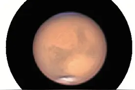 火星大冲“邂逅”月全食图片