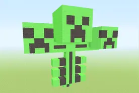 我的世界：5分钟制作大型的苦力怕凋灵房屋，视频教学