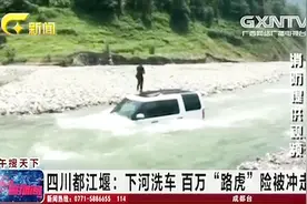 男子为省20元洗车费下河洗车 百万路虎被困河中险被冲走视频封面