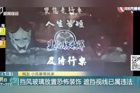 小车后挡风玻璃贴恐怖面具：人生苦短！大晚上着实让人瑟瑟发抖！视频封面