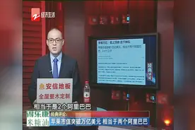 苹果市值突破万亿美元，相当于两个阿里巴巴视频封面