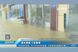 东平：雨水倒灌 小区被淹