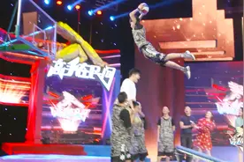 小马哥挑战有难度的蹦床扣篮，不敢睁眼看！