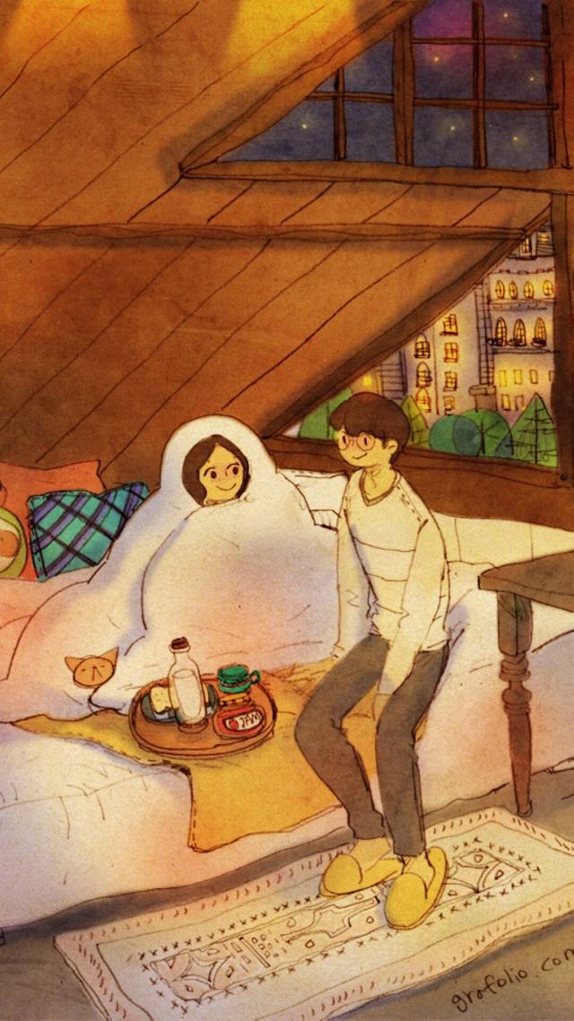 3,希望住在心里的人,以后也住在家里.