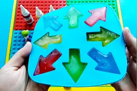 DIY手工制作彩冰，漂亮箭头形状的彩色冰块的做法视频封面