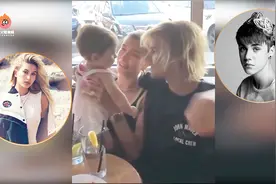 Justin Bieber与女友Hailey现身某餐厅，逗小朋友顺便撒狗粮视频封面