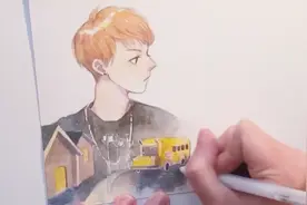 韩国防弹少年团BTS卡通版插画，能猜出他是谁不？视频封面