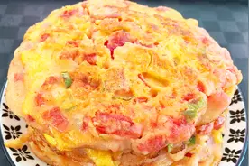 西红柿做早餐饼，手不粘面，做法简单，10分钟搞定全家人早餐