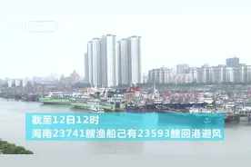 台风“百里嘉”来袭 琼州海峡全线停航 海南2.3万余艘渔船回港避风