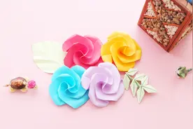 超简单的折纸旋转玫瑰花，几个步骤完成，材料只要1张纸！视频封面