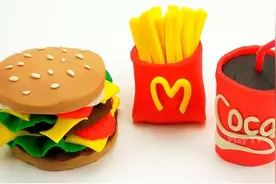 橡皮泥汉堡，薯条和可乐创意DlY，仿真程度真不简单！