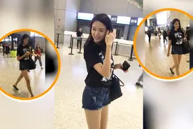 一米八二的模特女神张梓琳，行走在机场就像行走在T台视频封面