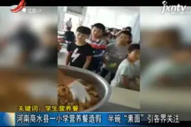 「关键词：学生营养餐」河南商水县一小学营养餐造假 半碗“素面”引各界关注视频封面