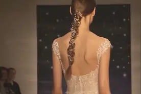 顶级婚纱仙女品牌走秀，冰雪珠宝发型很抢眼！