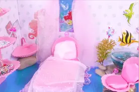 DIY迷你美人鱼公主房，满屋都是贝壳和珍珠，太漂亮了！视频封面