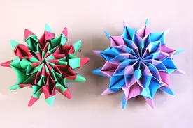 这种漂亮立体的无限翻转折纸花，看着复杂，没想到做起来这么简单视频封面