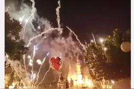 “买家秀”？还是“卖家秀”？笑喷，看网友拍摄的迪士尼烟花……图片