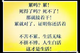 不苦不累，生活无味；不拼不搏，人生白活图片