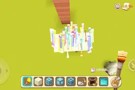 迷你世界：七彩火把制作教程，可以悬浮在空中旋转，超酷炫！