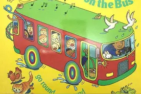 绘本磨耳朵：the wheels on the bus！中文《车轮转呀转》图片