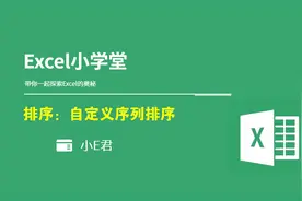 EXCEL教程：高级排序，设置自定义序列排序视频封面