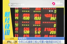 新三板总市值为35758亿元，挂牌公司总计10922家视频封面