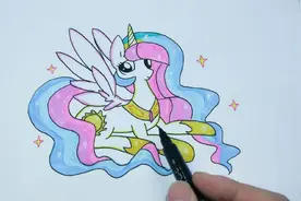 温柔美丽的宇宙公主简笔画，这款小马宝莉画法简单又实用视频封面