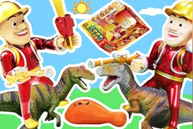 光头强幻变装甲变形玩具 黄金版光头强和恐龙视频封面