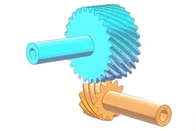 SolidWorks螺旋齿轮的装配与运动，用的是Toolbox标准件