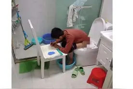 搞笑图片动图分享：放假最后一天疯狂补作业，即将推出溜娃业务图片