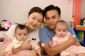 熊黛林晒2岁双胞胎生日写真，身高颜值差距大，姐姐厚唇细眼像爸图片