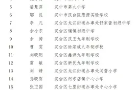 2021年度汉中市优秀教师、优秀教育工作者、教学能手、优秀班主任表彰名单新鲜出炉！图片