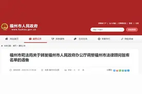 福州调整法律顾问智库成员推荐名单图片