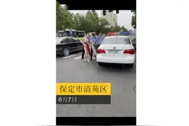 辣眼睛！保定街头美女走猫步，越走衣服越“少”，市民看不下去选择报警图片