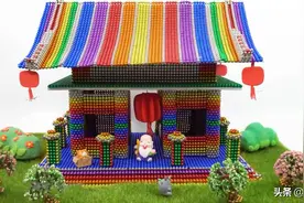 磁球模型DIY，看看如何搭建一座土地庙模型，创意十足图片