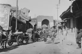 张家口老照片：百年前的交易市场，马市、羊市、皮毛市场····图片
