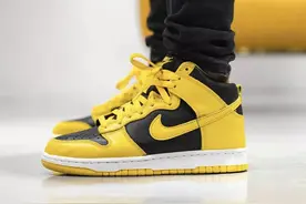 Nike Dunk High“黑黄”上脚效果不俗图片