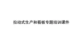 精益生产之拉动式生产和看板专题培训课件！图片