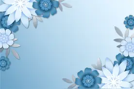 春天剪纸花卉背景图片
