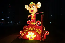 小老鼠花灯，放鞭炮，鸿运照，烦恼消，身体好图片