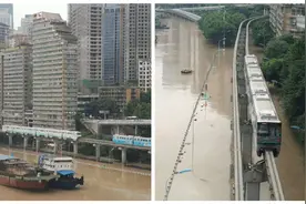 洪峰过境前我在江北嘴拍照：小米、华为谁能拍清来福士空中走廊？图片